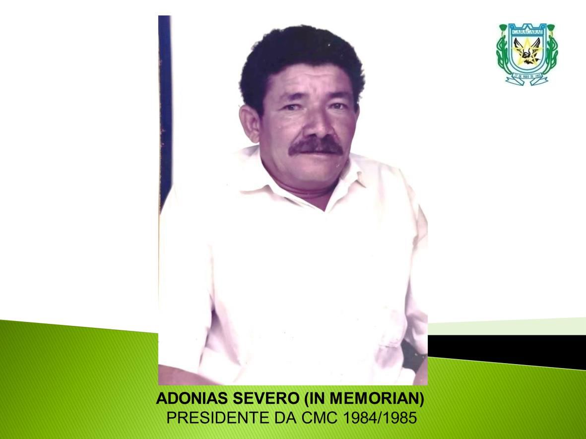 PRESIDENTE CMC ADONIAS SEVERO 1984/1985